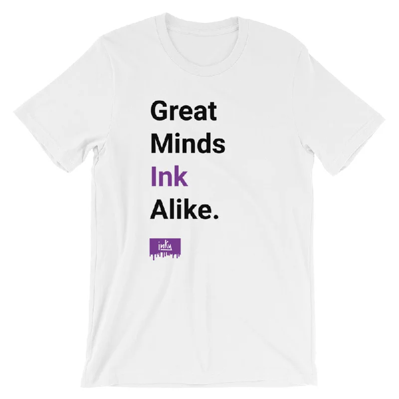 Great Minds Ink Alike White Tee Lace Blend Ribbed Blend Corduroy Blend