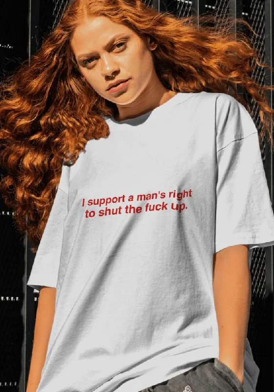 I Support A Man's Right Tee Plaid T-Shirt Polka Dot Checkered