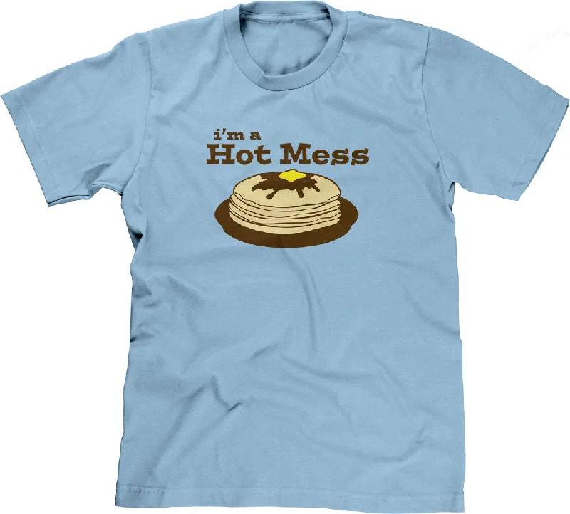I'm A Hot Mess T-Shirt Ribbed Striped Patterned