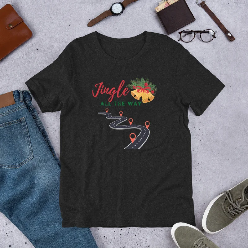 Jingle All The Way Unisex t-shirt Zippered Buttoned Snapped