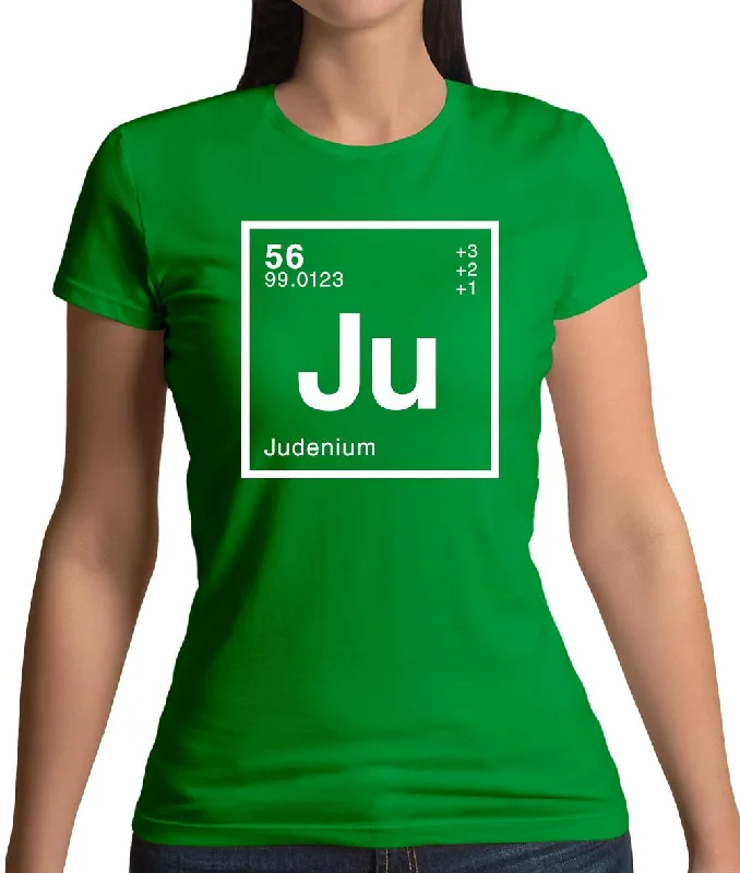 Jude - Periodic Element Womens T-Shirt Collared Crew Neck Turtle Neck