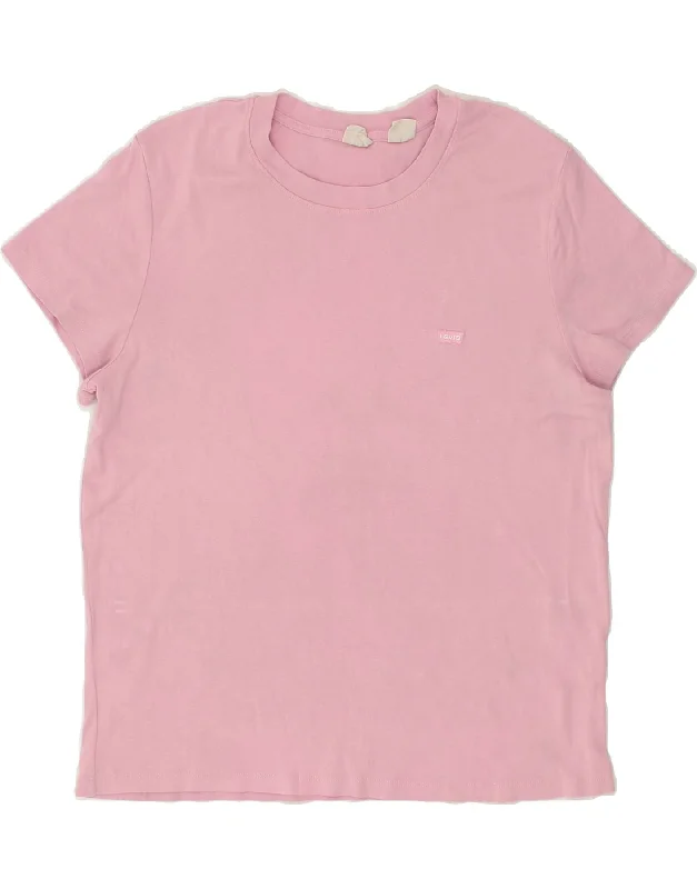 LEVI'S Womens T-Shirt Top UK 20 2XL Pink Cotton Jersey Fabric Tulle Fabric Batik Fabric LEVI'S Womens T-Shirt Top UK 20 2XL Pink Cotton Jersey Fabric Tulle Fabric Batik Fabric