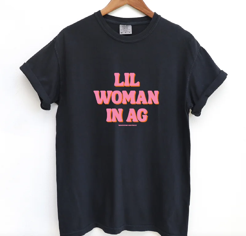 Lil Woman In Ag ComfortWash/ComfortColor T-Shirt (S-4XL) - Multiple Colors! Seamless Knitted Crochet Lil Woman In Ag ComfortWash/ComfortColor T-Shirt (S-4XL) - Multiple Colors! Seamless Knitted Crochet