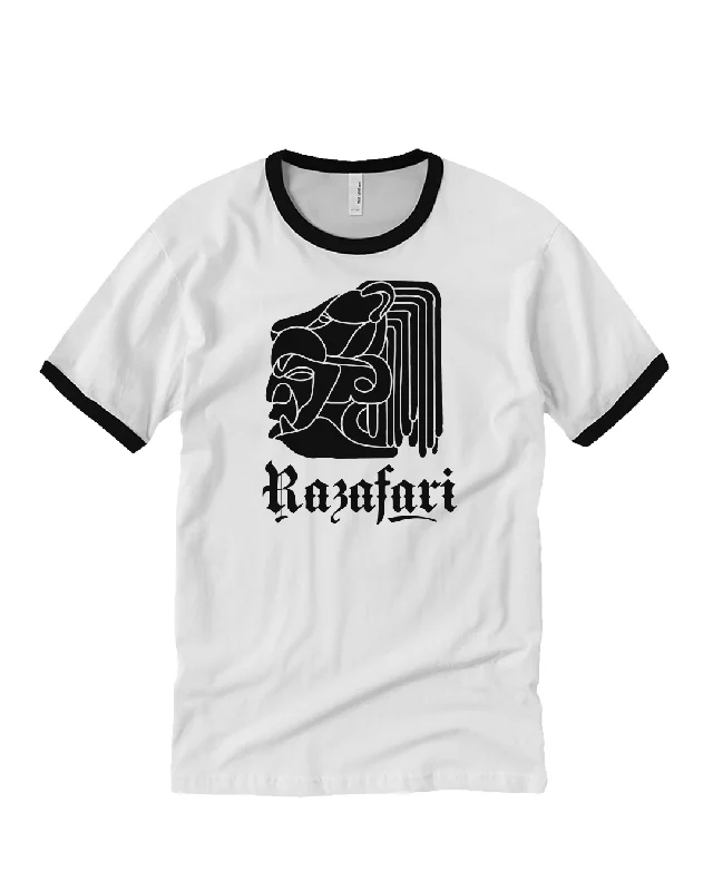 Lion Helmet Ringer T-shirt Boxy Fit Fitted Loose