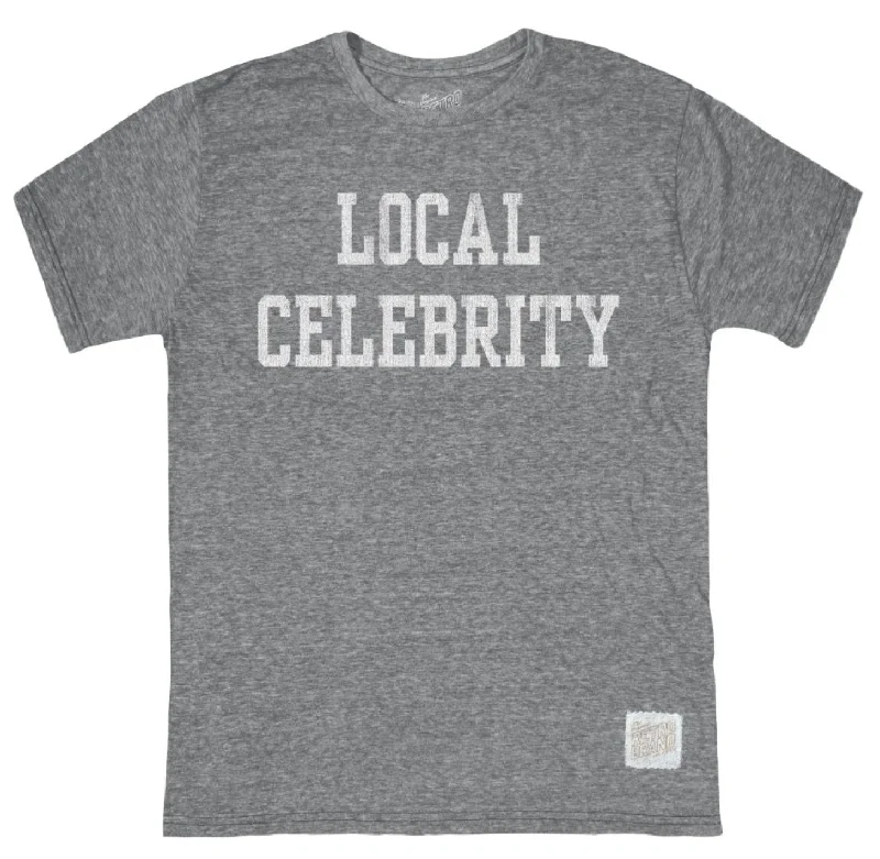 Local Celebrity Tri-Blend Tee Ribbed T-Shirt High Neck Heavyweight