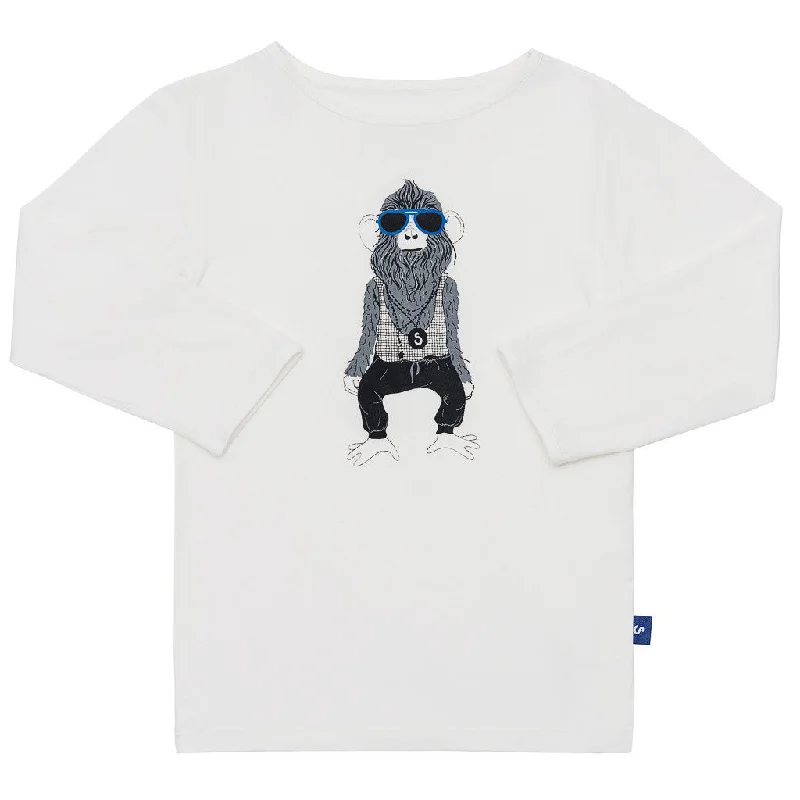 Bamboo long sleeve Tee Cheeky chimp Graphic Embroidered Appliqued
