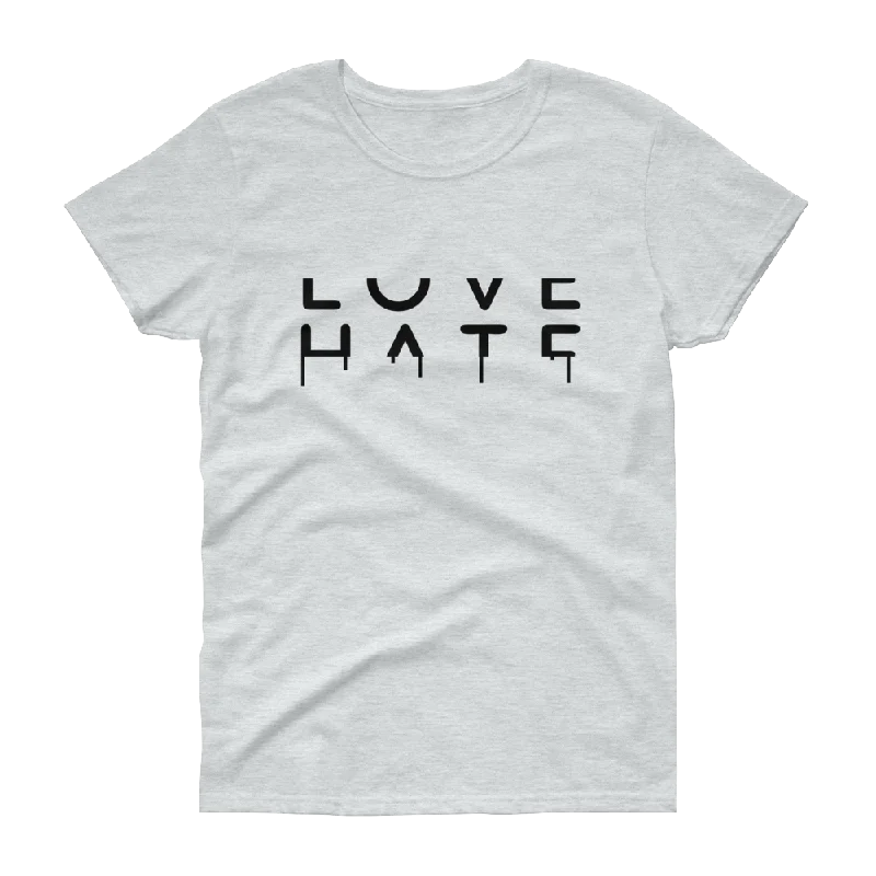 Love / Hate Ladies Tee Spandex Blend Rayon Blend Denim Blend