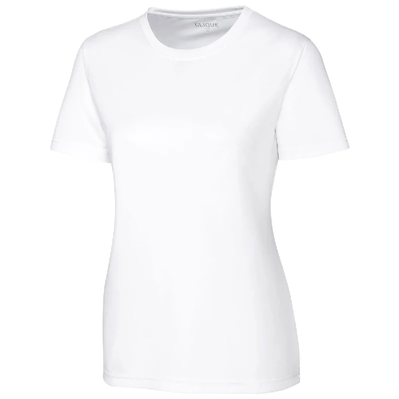 Clique Women's White Spin Jersey Tee Modern Contemporary Chic