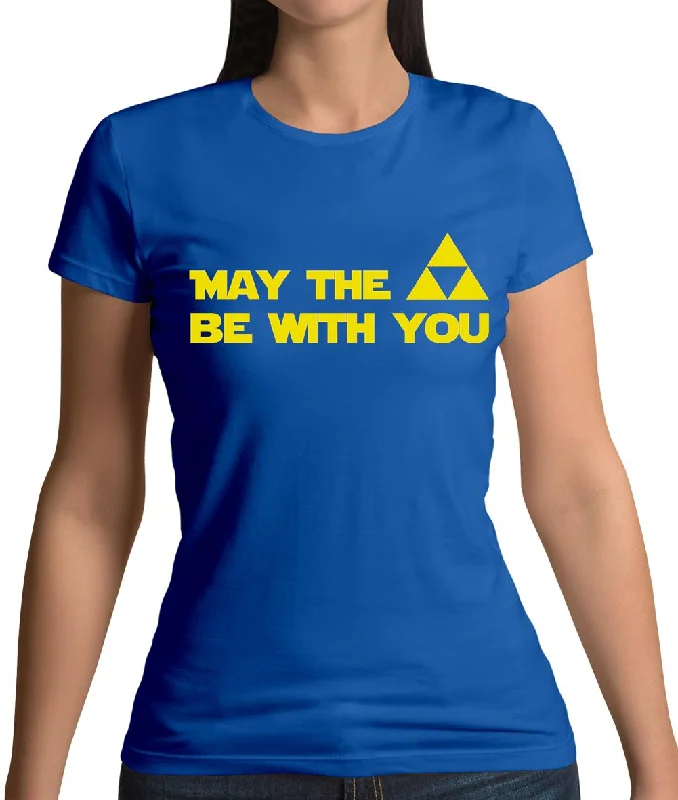 May The Triforce Be With You Womens T-Shirt Fleece Fabric Down Fabric Feather Fabric