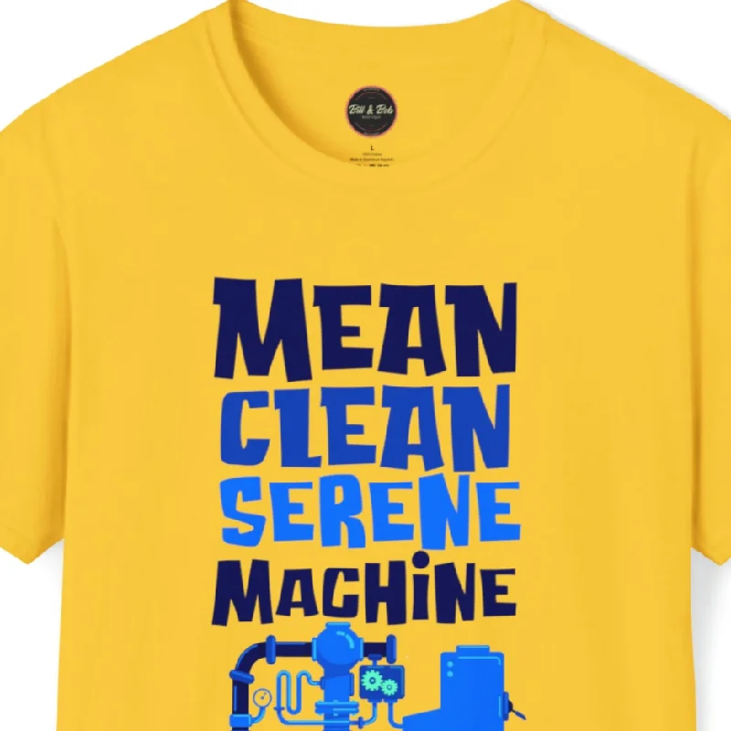 Mean Clean Serene Machine Unisex Softstyle T-Shirt Print Jacquard Patchwork