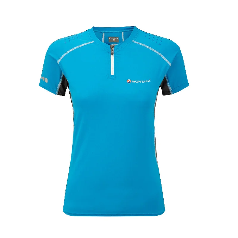 Montane Women's Shark Ultra Tee Collared T-Shirt Boat Neck A-Line