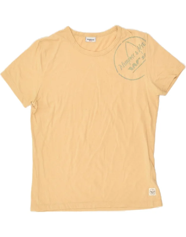MURPHY & NYE Womens T-Shirt Top UK 14 Large Yellow Cotton Chenille Fabric Brocade Fabric Lace Fabric MURPHY & NYE Womens T-Shirt Top UK 14 Large Yellow Cotton Chenille Fabric Brocade Fabric Lace Fabric