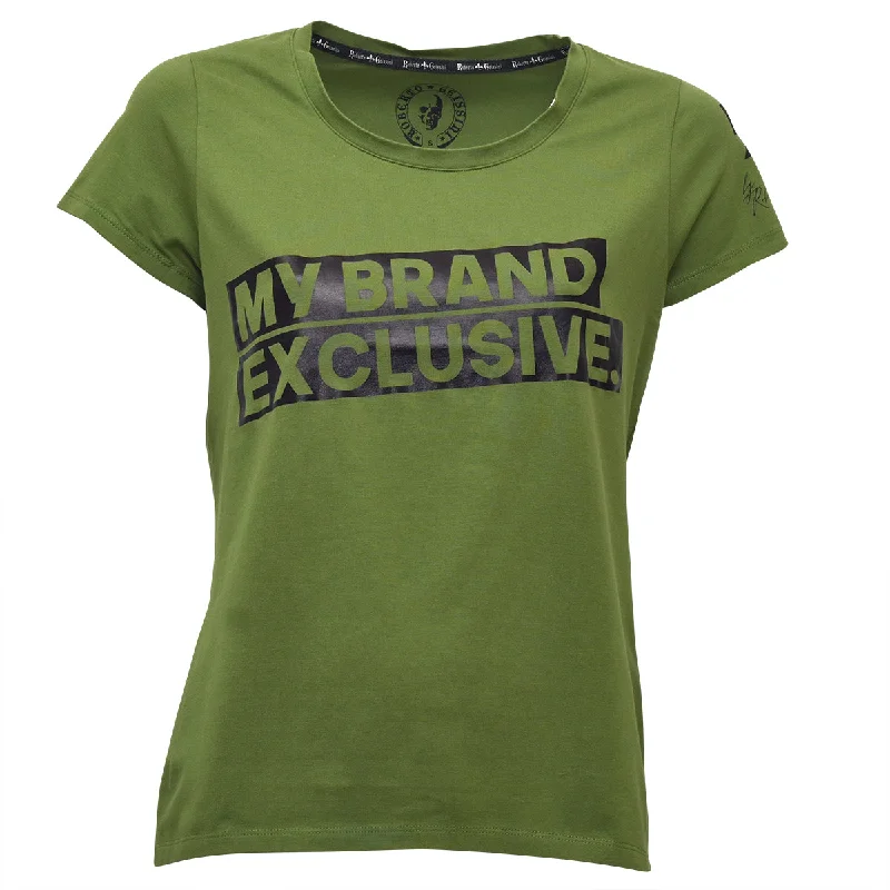 My Brand Exclusive T-Shirt Khaki Collared T-Shirt Boat Neck A-Line