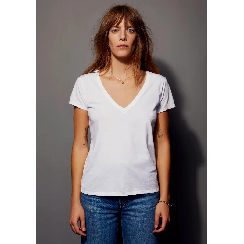Nation Blair Slim V-Neck Tee Fashionable Trendy Casual