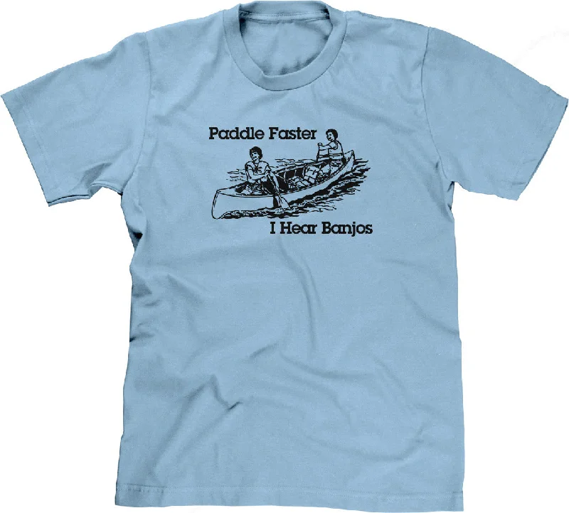 Paddle Faster, I Hear Banjos T-Shirt Hooded Caped Shawl Collar