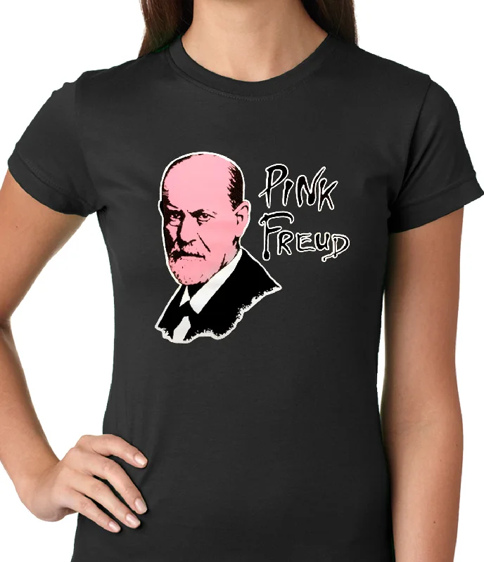 Pink Freud T-Shirt :: Sigmund Freud Ladies T-shirt Hooded Caped Shawl Collar