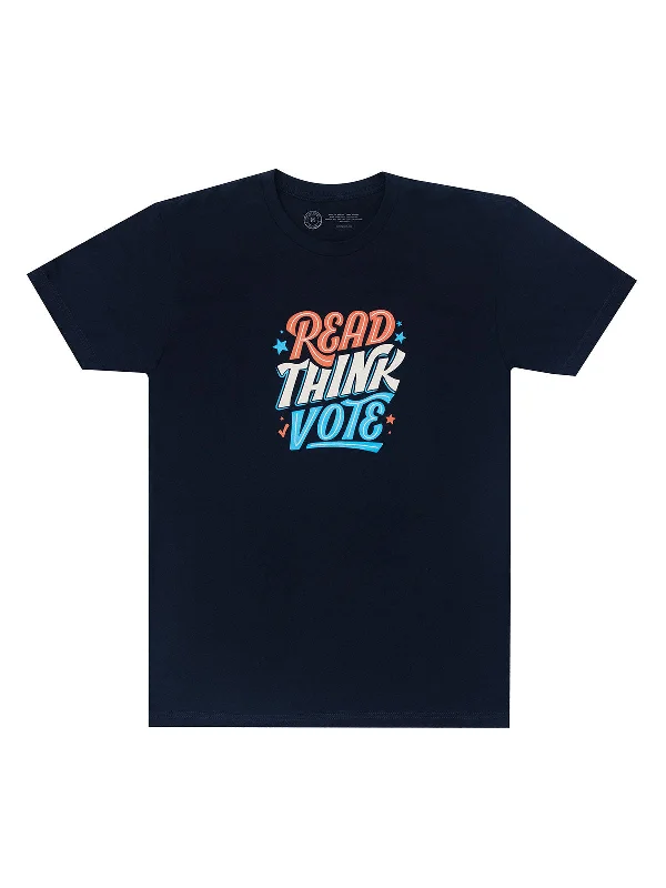 Read Think Vote Unisex T-Shirt Wool Fabric Cashmere Fabric Tweed Fabric