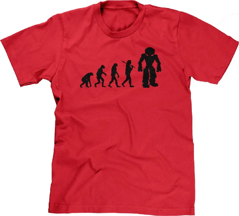 Robot Evolution T-Shirt Ribbed T-Shirt High Neck Heavyweight