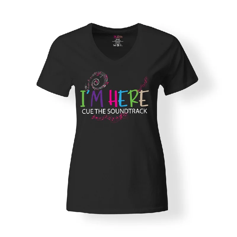 Soundtrack T-shirt Asymmetrical Pockets Print