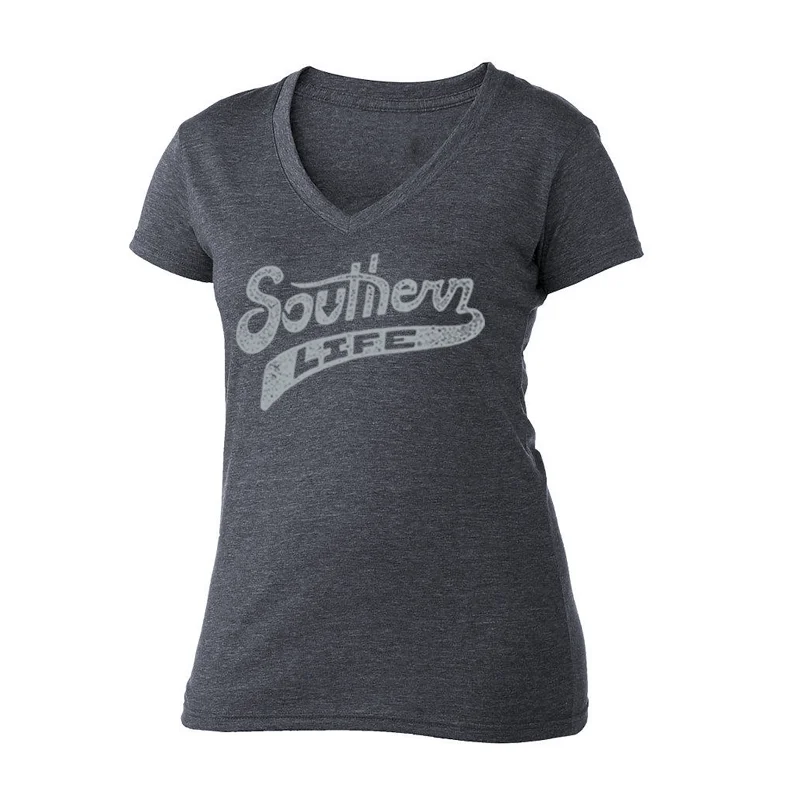 Southern Life V-Neck Tee Houndstooth Herringbone Solid