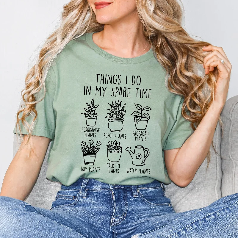 Things I Do In My Spare Time | Short Sleeve Graphic Tee Embroidered Appliqued Beaded Things I Do In My Spare Time | Short Sleeve Graphic Tee Embroidered Appliqued Beaded