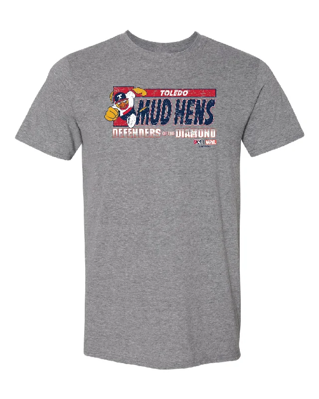 Toledo Mud Hens Marvel's Defenders of the Diamond Adult DOD T-Shirt Elegant Classic Vintage