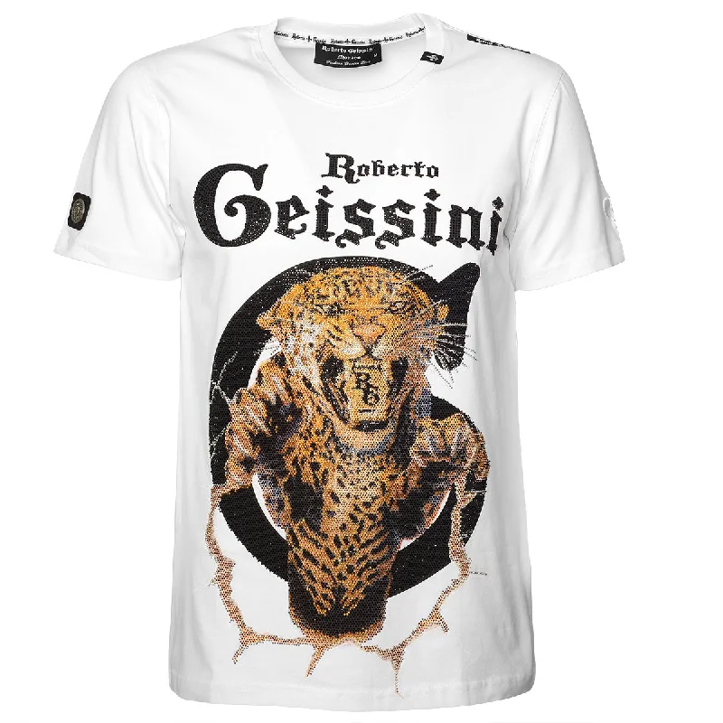 Tiger T-Shirt Weiß Unisex Elasticated Padded Insulated