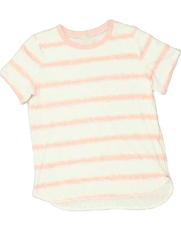 WHITE STUFF Womens T-Shirt Top UK 16 Large Pink Striped Cotton Chenille Blend Fleece Blend Nylon Blend WHITE STUFF Womens T-Shirt Top UK 16 Large Pink Striped Cotton Chenille Blend Fleece Blend Nylon Blend