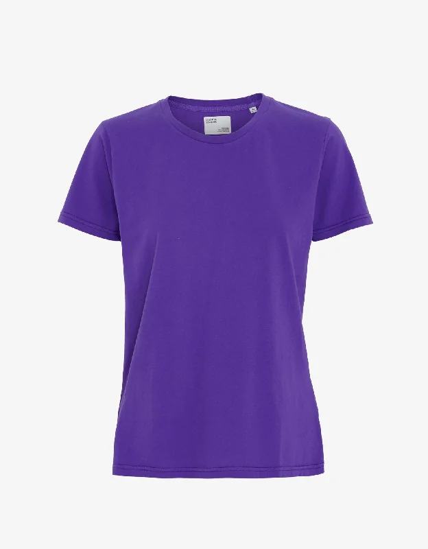 Women Light Organic Tee - Ultra Violet Machine Wash Dry Clean Hand Wash