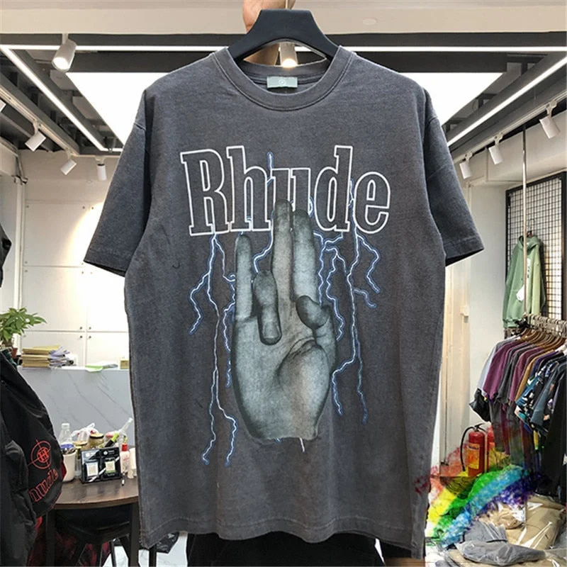 Women Washed Do Old Streetwear T-shirts Summer Style Top Tees Spandex Blend Rayon Blend Denim Blend
