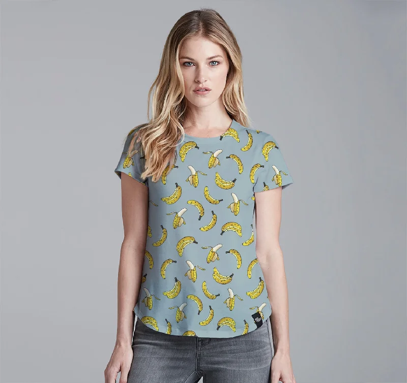 Womens Crew Tee, Ripe Bananas Casual Formal Business