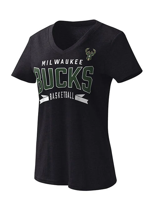 Women's G-III Dream Team Milwaukee Bucks T-Shirt Mesh Fabric Canvas Fabric Denim Fabric