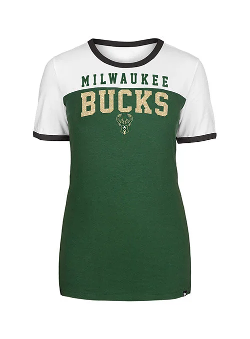 Women's New Era 2Tone Active Milwaukee Bucks T-Shirt Machine Wash Dry Clean Hand Wash