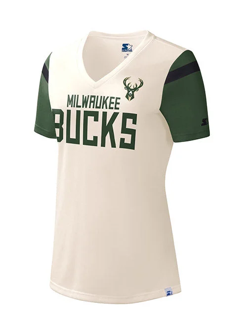 Women's Starter Kick Start Milwaukee Bucks T-Shirt Cotton Fabric Linen Fabric Terry Fabric