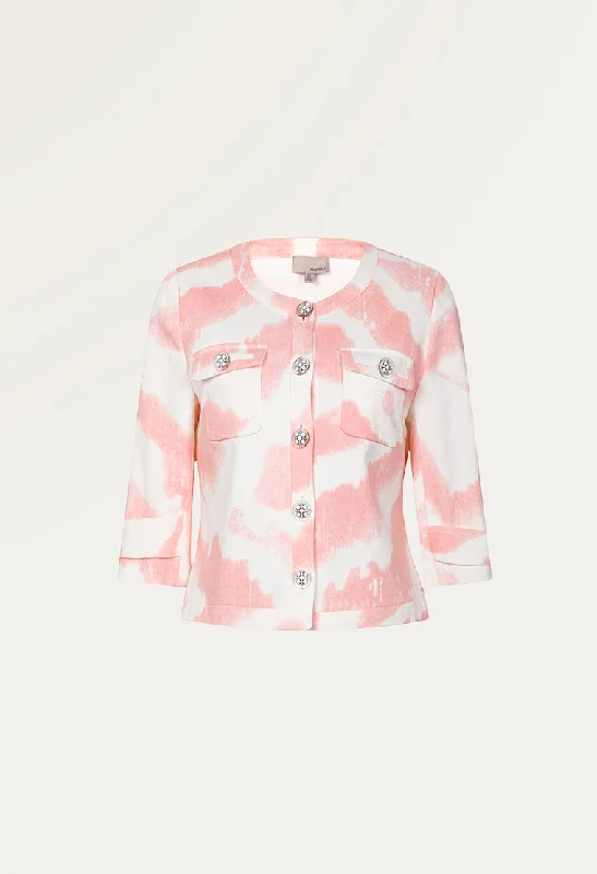 Wild cotton short jacket Print Jacket Jacquard Jacket Patchwork Jacket