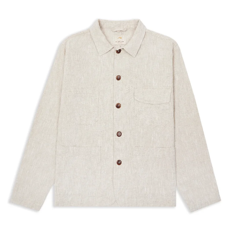 Linen Jericho Jacket - Beige Corduroy Jacket Velvet Jacket Brocade Jacket