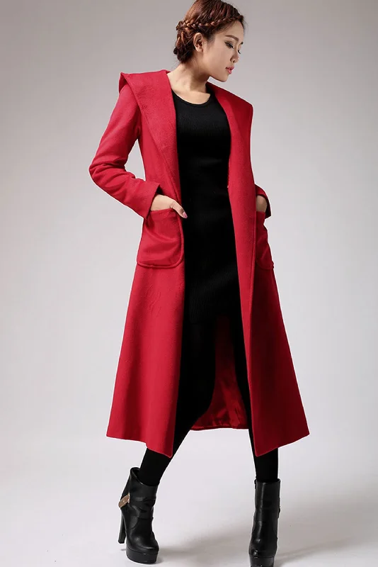 Charming Red Winter Wool Coat Long Jacket 0714# Rayon Jacket Velvet Jacket Corduroy Jacket Charming Red Winter Wool Coat Long Jacket 0714# Rayon Jacket Velvet Jacket Corduroy Jacket
