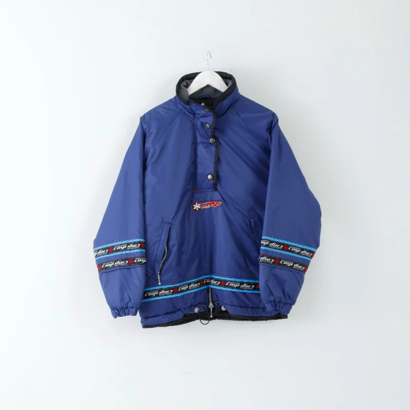 CMP Womens 38 L Ski Jacket Pullover Active Sports Division Navy Nylon Warm Waterproof Mesh Jacket Canvas Jacket Denim Jacket