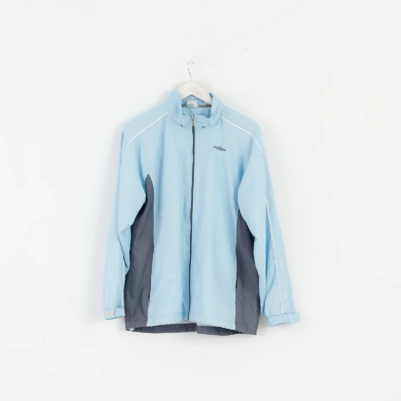 Umbro Women 42 L Jacket Blue Full Zipper Lightweight Active Sport Top Rayon Jacket Velvet Jacket Corduroy Jacket