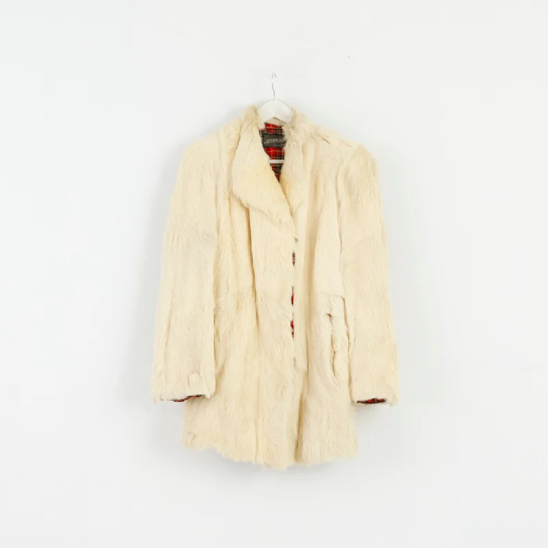 Retro Women S Jacket Beige Faux Fur Boho Hippy Buttoned Warm Fit Top Faux Fur Jacket Real Fur Jacket Shearling Jacket