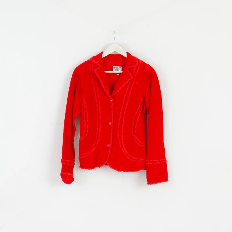 Replay & Sons Girls XXL 16 Age Blazer Red Jacket Cotton Corduroy Top Embroidered Jacket Appliqued Jacket Beaded Jacket