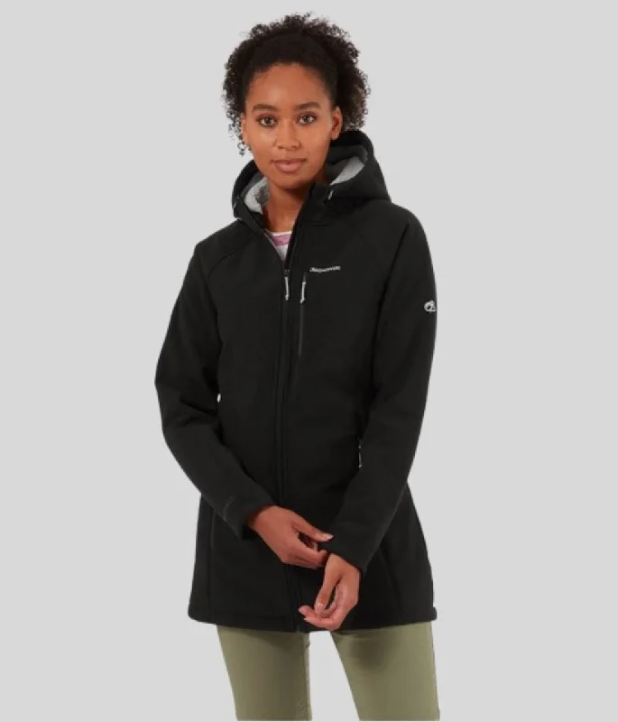 Craghoppers Black Ara Weatherproof Jacket Boat Neck Shawl Collar Notched Collar