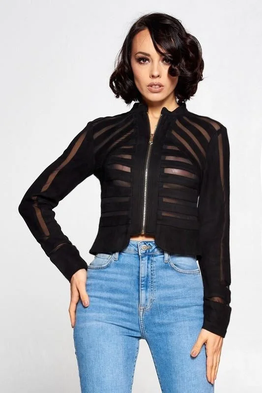 Eva, Zip up suede jacket Fleece Jacket Down Jacket Feather Jacket