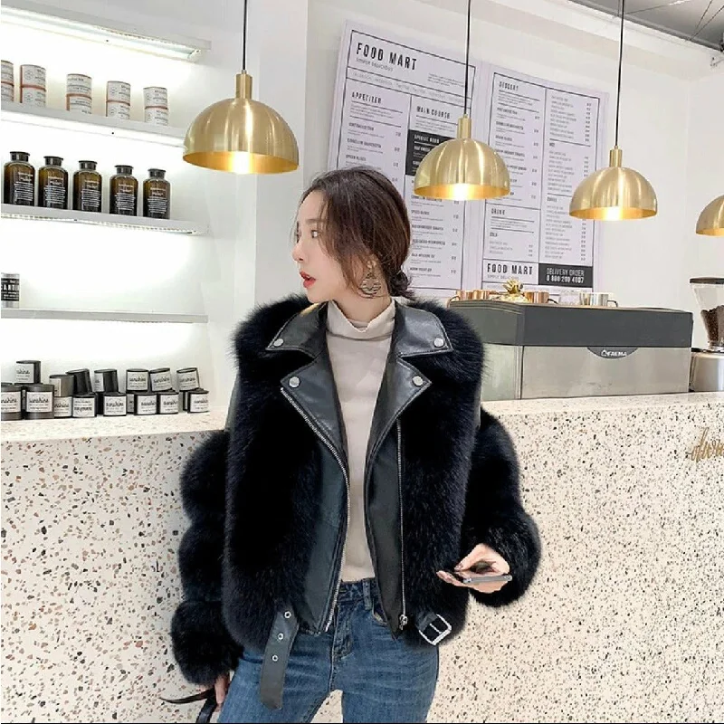 Faux Fox Fur Coat PU Leather Jackets Rayon Jacket Velvet Jacket Corduroy Jacket