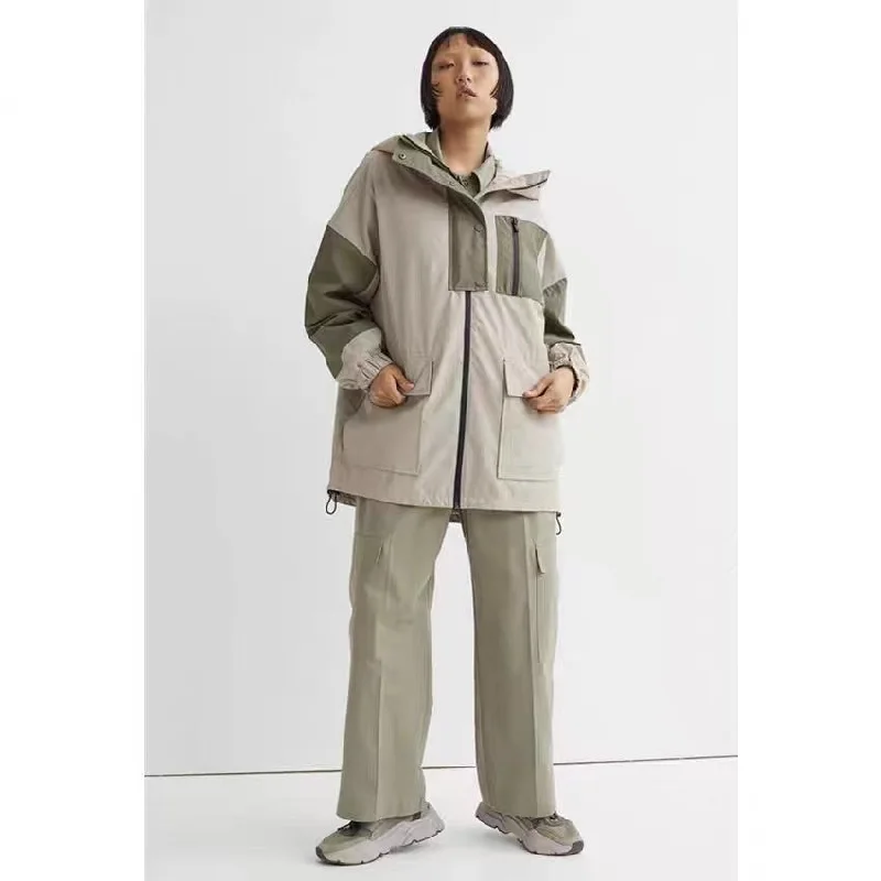 Front Pocket Thin Jacket One-Shoulder Jacket Off-the-Shoulder Jacket Asymmetrical Jacket