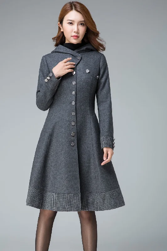 Hooded wool jacket coat 1843 Trench Coat Raincoat Waterproof Jacket