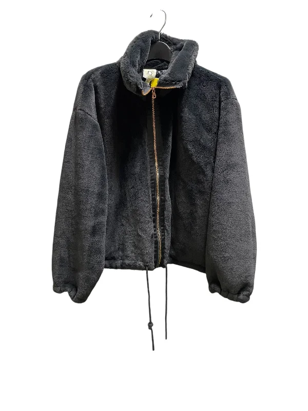 Jacket Faux Fur & Sherpa By Fuda In Grey, Size: L Appliqued Jacket Beaded Jacket Sequined Jacket Jacket Faux Fur & Sherpa By Fuda In Grey, Size: L Appliqued Jacket Beaded Jacket Sequined Jacket