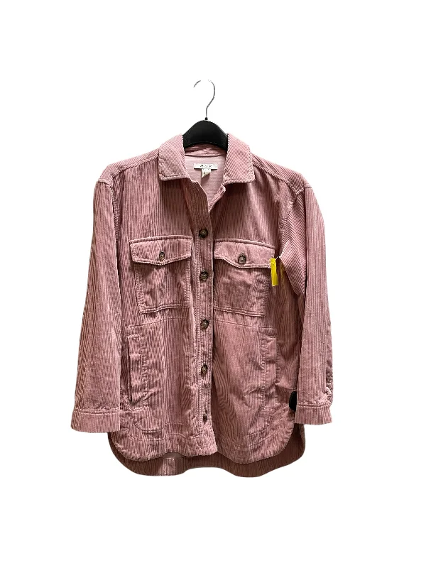 Jacket Other By Madewell In Pink, Size: Xs Ribbed Jacket Pleated Jacket Ruffled Jacket Jacket Other By Madewell In Pink, Size: Xs Ribbed Jacket Pleated Jacket Ruffled Jacket