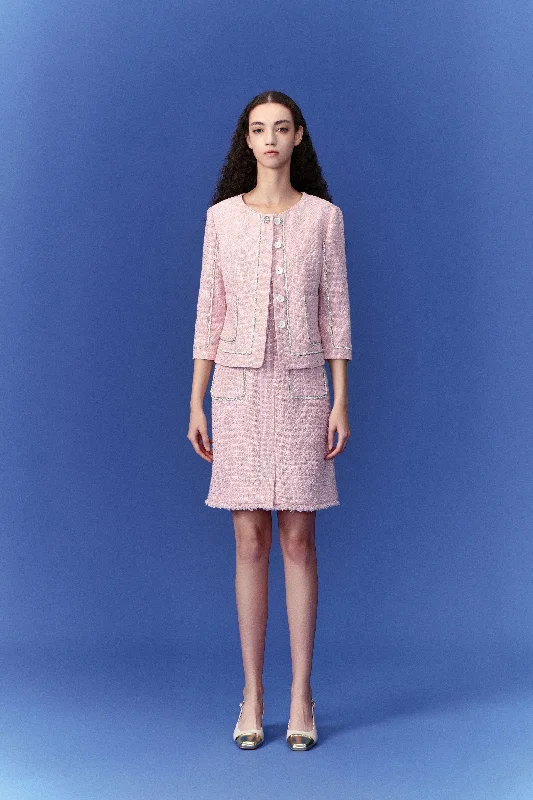Lady Patch-pocket Jacket Striped Jacket Polka Dot Jacket Floral Jacket