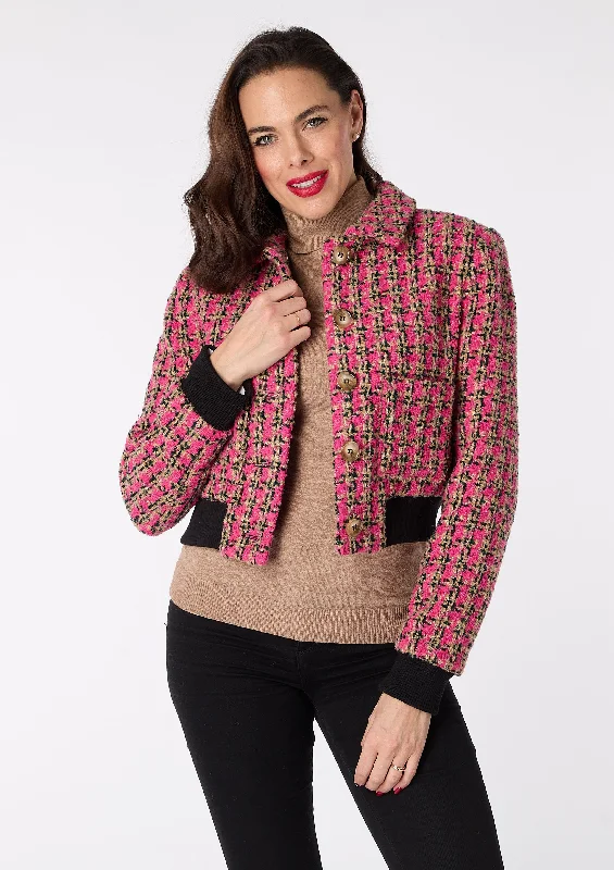 Lisa Copped Bomber Jacket - size 10 Tailored Jacket Straight Jacket A-Line Jacket